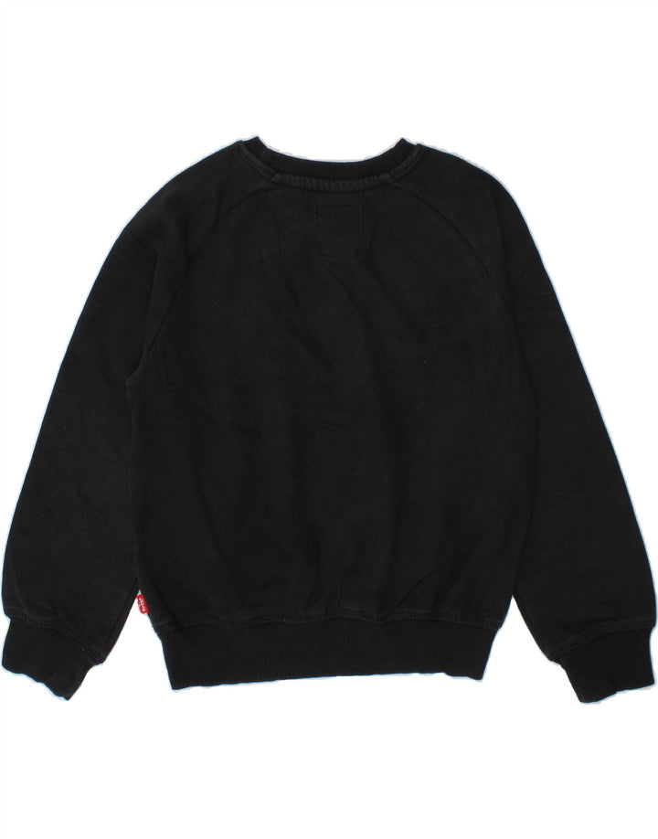 LEVI'S Boys Graphic Sweatshirt Jumper 6-7 Years Small  Black Cotton Vintage Levi's and Second-Hand Levi's from Messina Hembry 