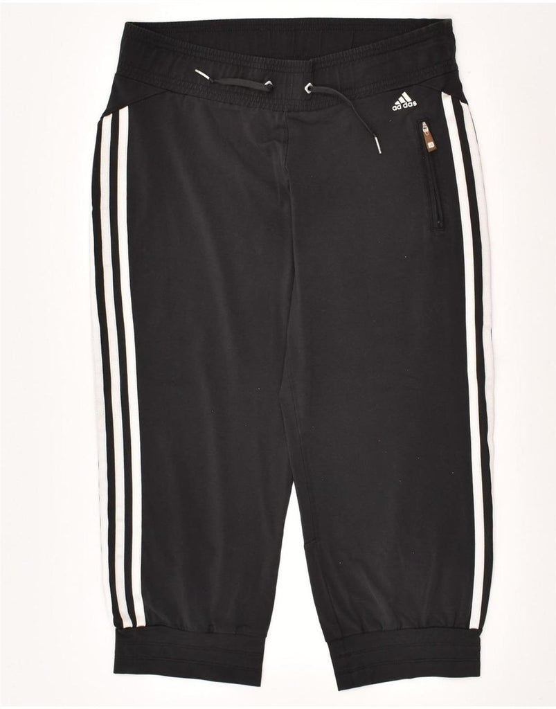 ADIDAS Womens Clima 365 Capri Tracksuit Trousers UK 12 Medium  Black | Vintage Adidas | Thrift | Second-Hand Adidas | Used Clothing | Messina Hembry 