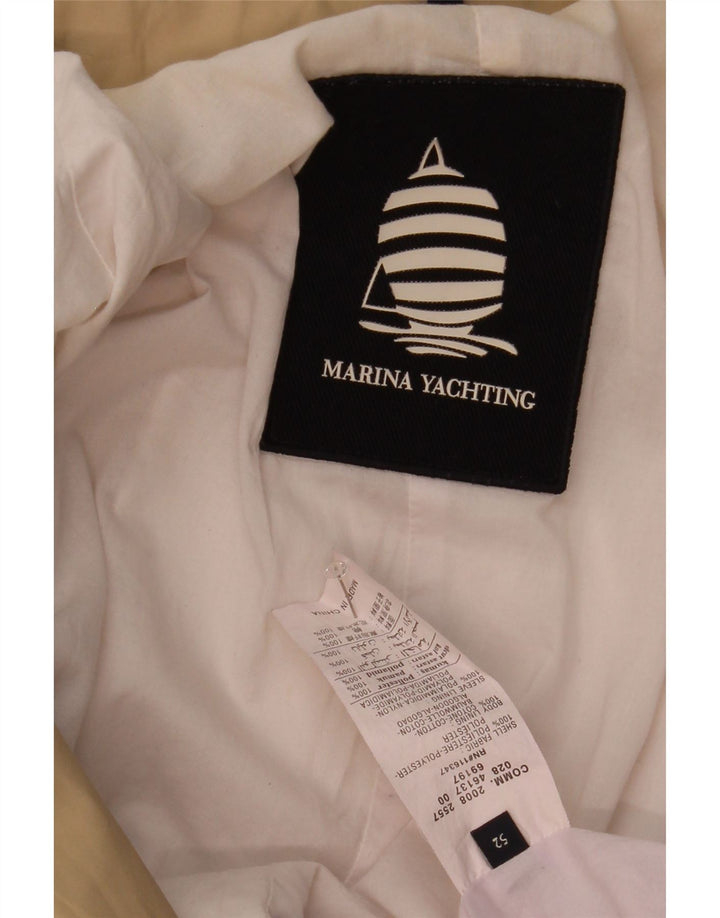 Marina Yachting Womens Hooded Utility Jacket IT 52 2XL Beige Polyester