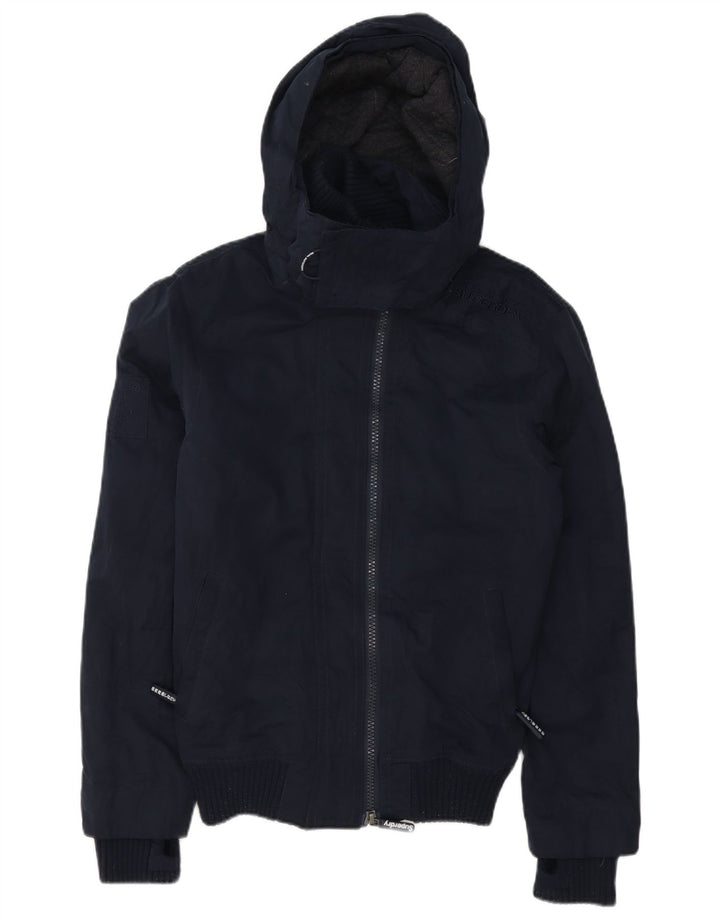 Superdry Mens Windbomber Hooded Windbreaker Jacket UK 36 Small Navy Blue