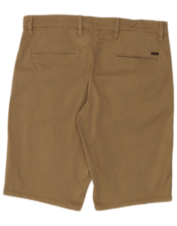 Hugo Boss Mens Chino Shorts W35 Large Beige Cotton