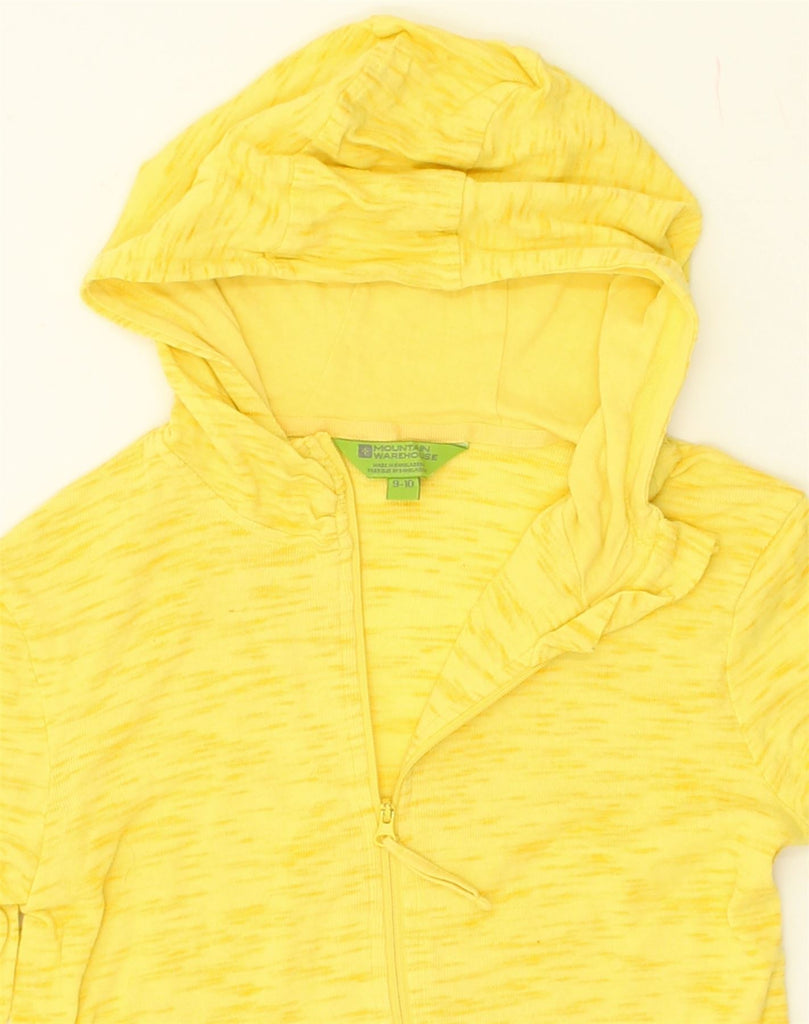 MOUNTAIN WAREHOUSE Girls Zip Hoodie Sweater 9-10 Years Yellow Cotton | Vintage Mountain Warehouse | Thrift | Second-Hand Mountain Warehouse | Used Clothing | Messina Hembry 