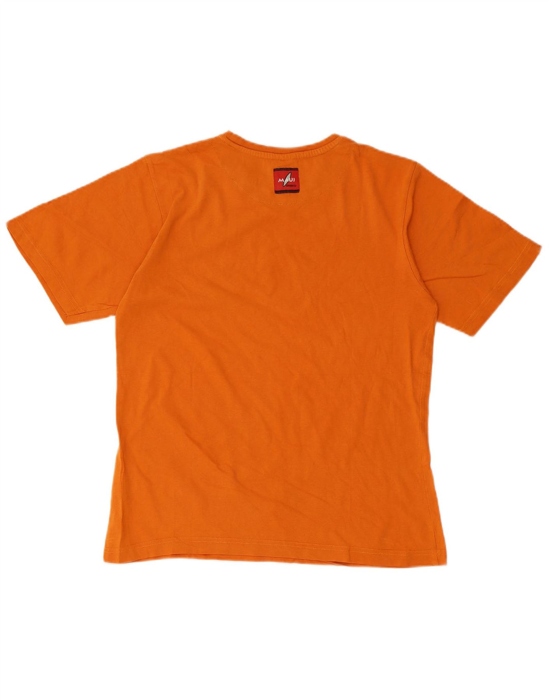 Maui and Sons Womens Graphic T-Shirt Top UK 10 Small Orange Cotton