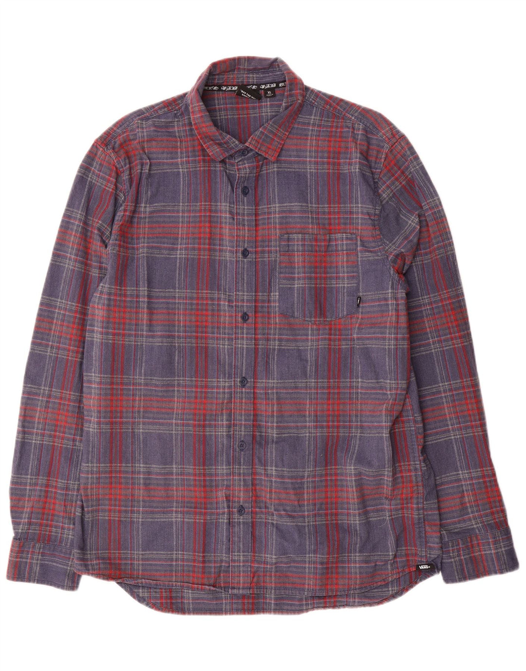 Vans Mens Flannel Shirt XL Multicoloured Check Cotton