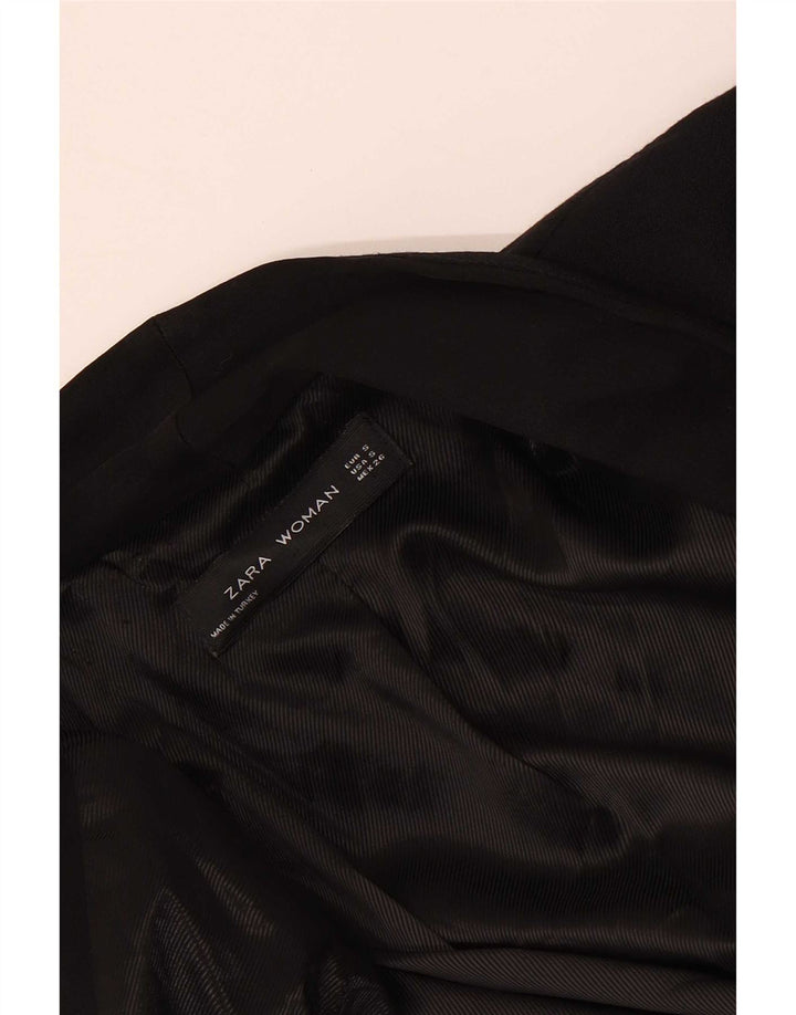 Zara Womens Open Blazer Jacket UK 10 Small Black