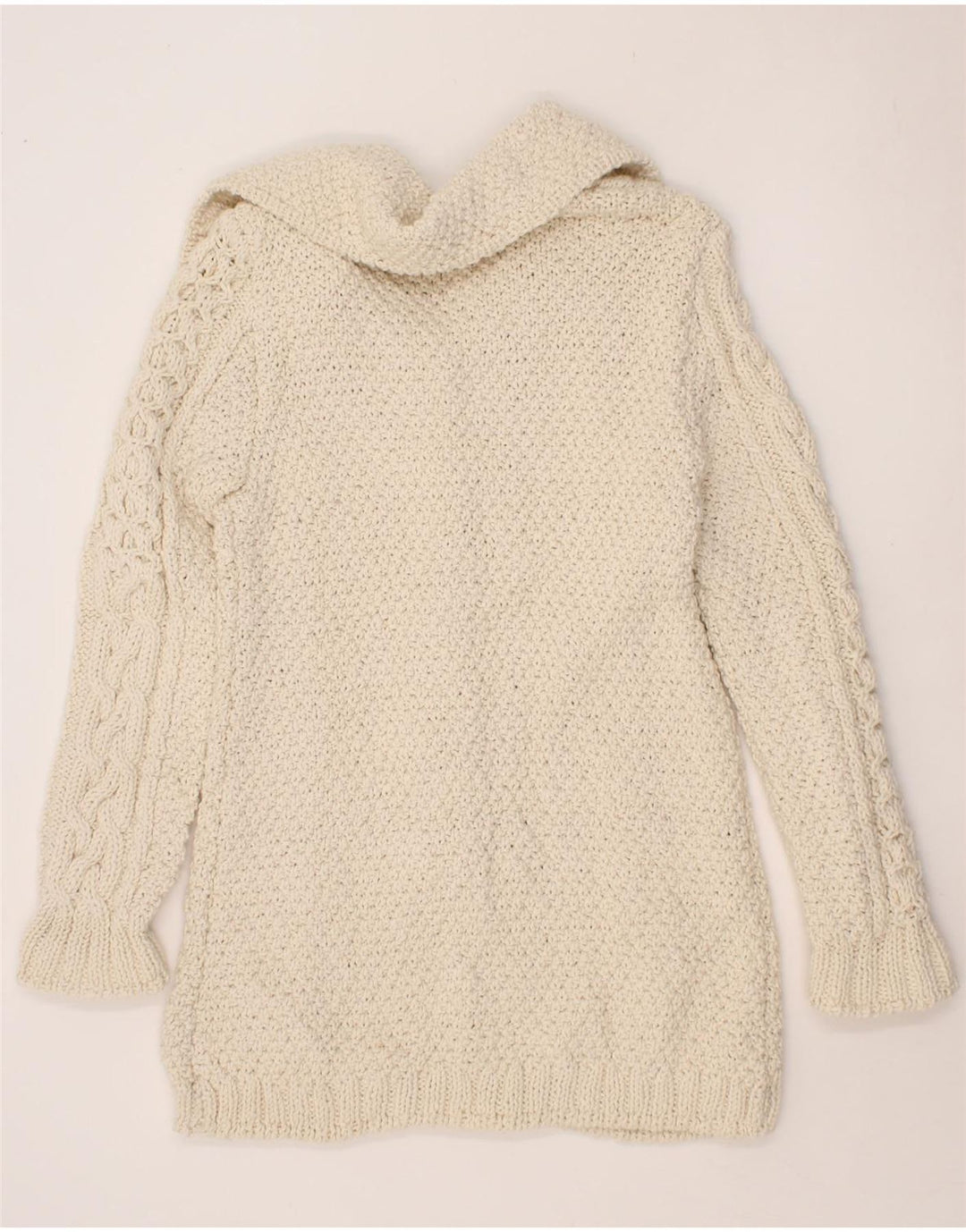 VINTAGE Womens Cardigan Sweater UK 14 Medium  Off White Vintage Vintage and Second-Hand Vintage from Messina Hembry 
