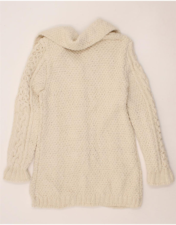 VINTAGE Womens Cardigan Sweater UK 14 Medium  Off White Vintage Vintage and Second-Hand Vintage from Messina Hembry 