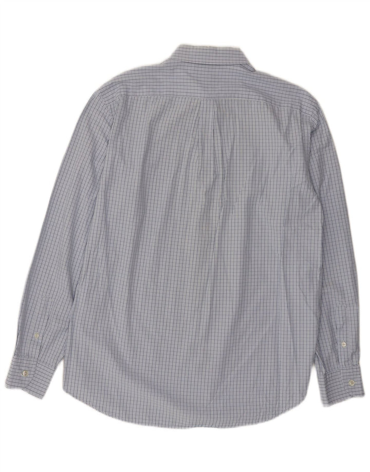 Harmont & Blaine Mens Regular Fit Shirt XL Blue Gingham Cotton