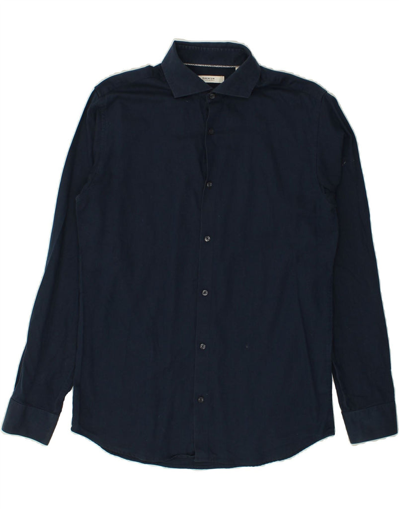 JACK & JONES Mens Shirt Medium Navy Blue Cotton | Vintage Jack & Jones | Thrift | Second-Hand Jack & Jones | Used Clothing | Messina Hembry 