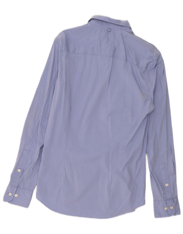 Tommy Hilfiger Mens Slim Fit Shirt Medium Blue Cotton