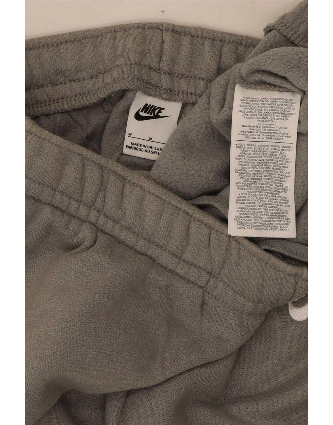 Nike Mens Tracksuit Trousers Joggers Medium Grey Cotton