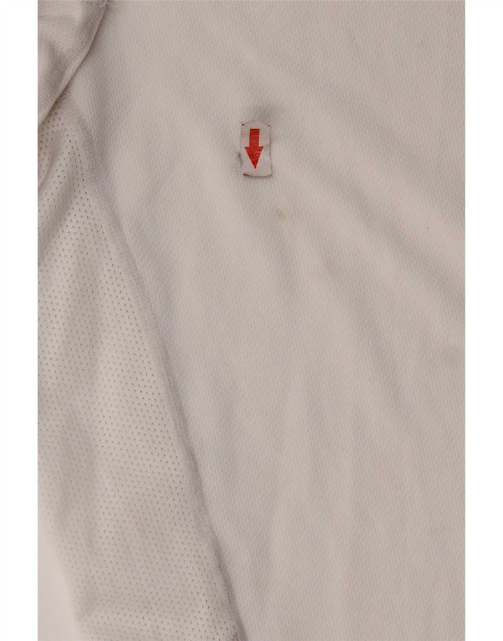 Nike Mens Dri Fit T-Shirt Top Medium White Colourblock Polyester