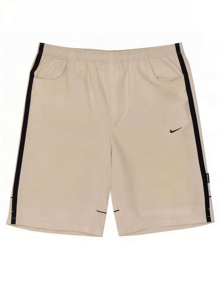 Nike Mens Sport Shorts Large White Colourblock Polyester