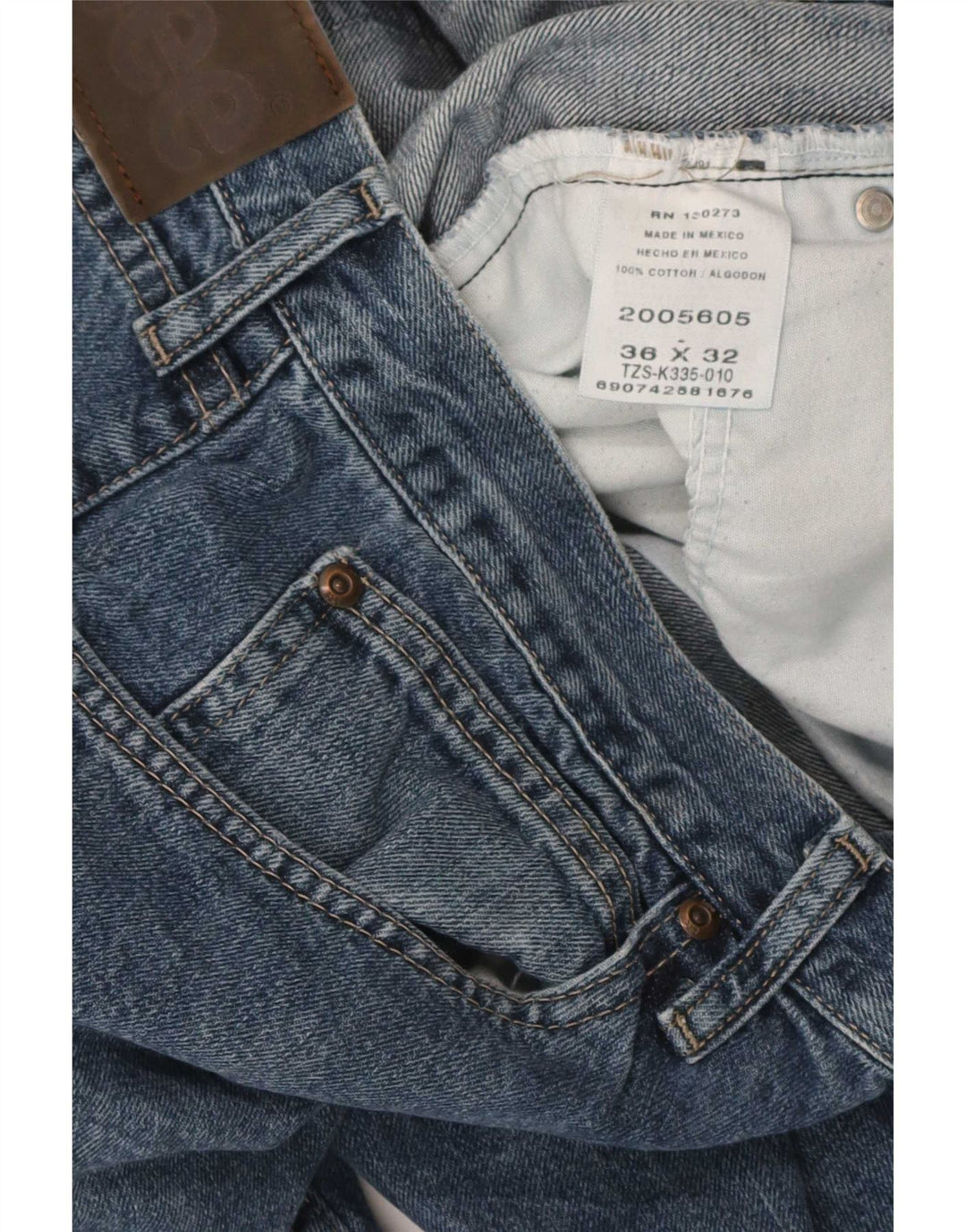 Lee Mens Regular Fit Straight Jeans W36 L32 Blue Cotton