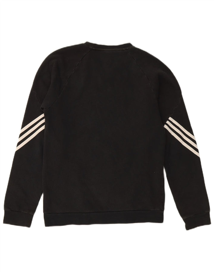 Adidas Mens Sweatshirt Jumper Small Black Cotton