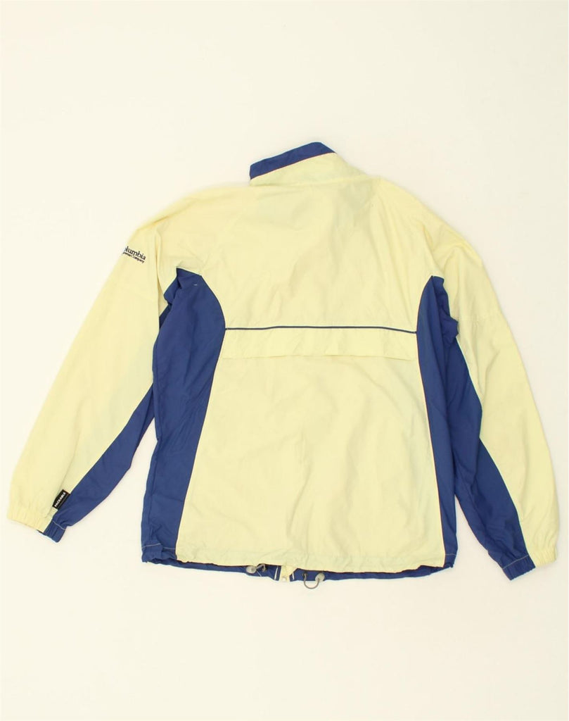 COLUMBIA Womens Rain Jacket UK 14 Medium Yellow Colourblock | Vintage Columbia | Thrift | Second-Hand Columbia | Used Clothing | Messina Hembry 