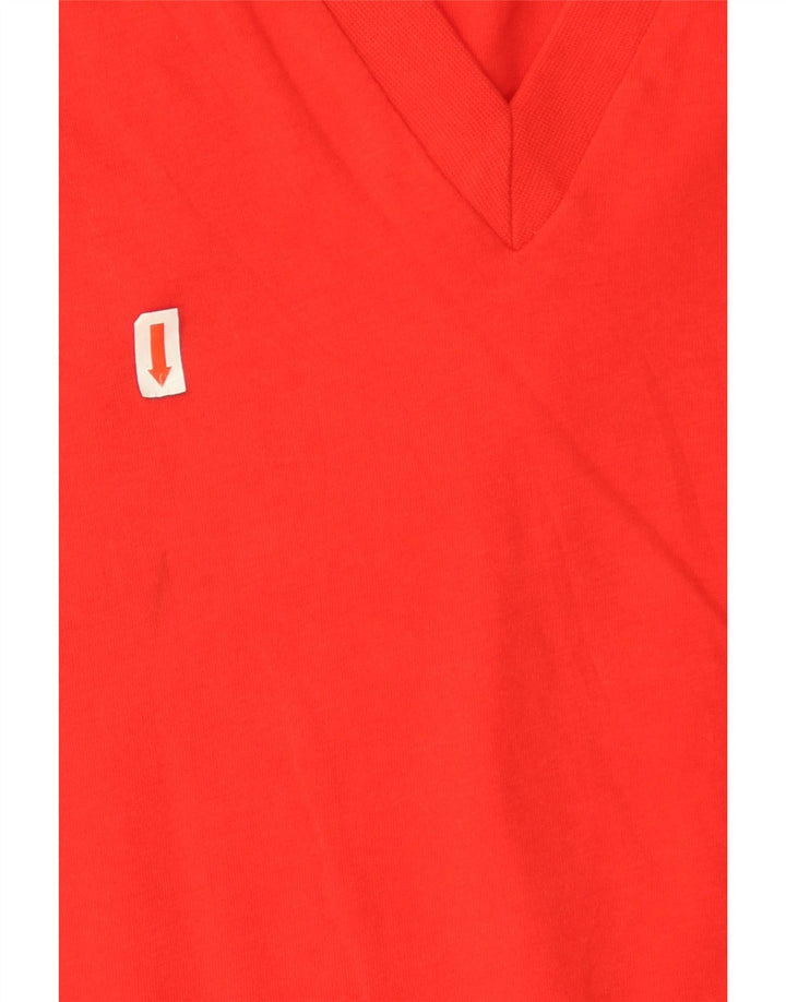 Zara Womens Oversized T-Shirt Top UK 10 Small Red Cotton
