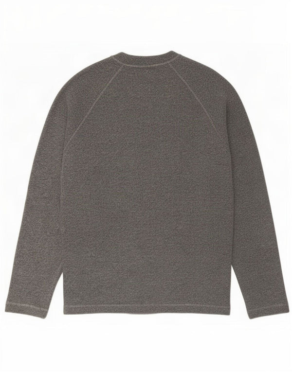 Armani Jeans Mens Crew Neck Jumper Sweater Large Grey Cotton