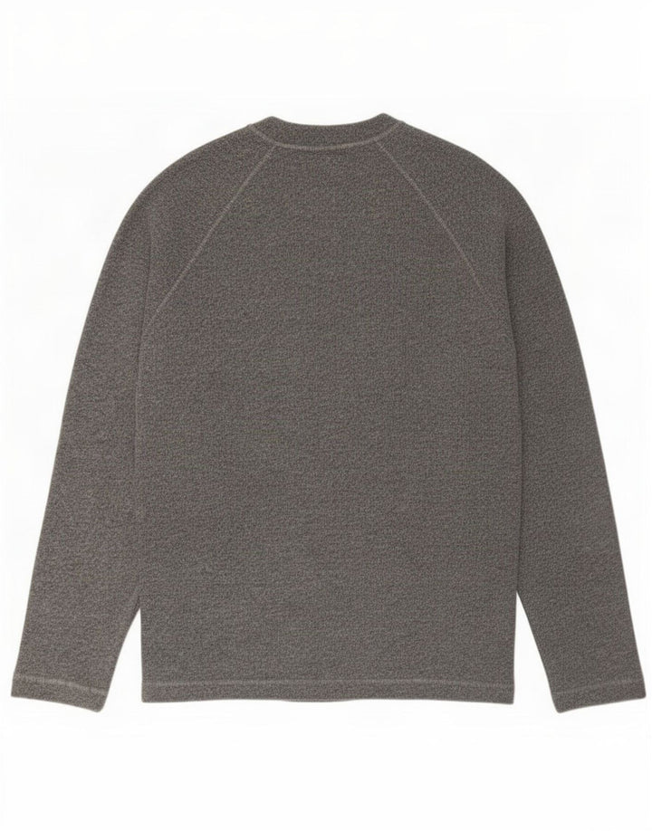 Armani Jeans Mens Crew Neck Jumper Sweater Large Grey Cotton