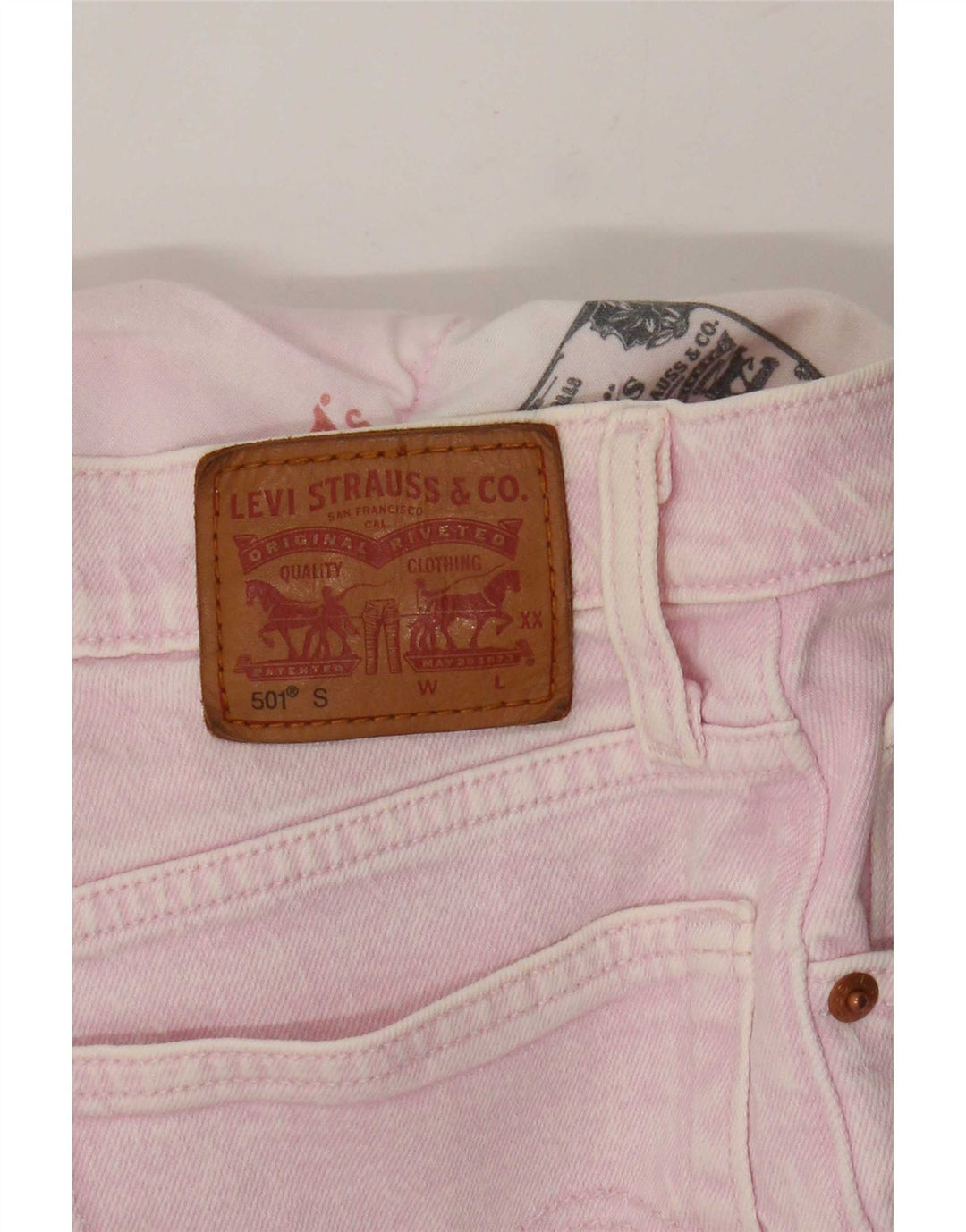 Levi's Womens 501 Straight Jeans Small W27 L29 Pink