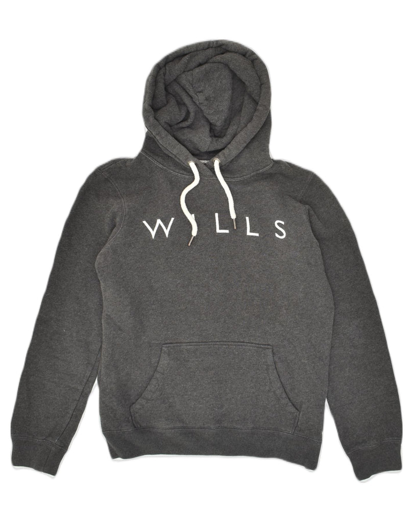 JACK WILLS Womens Graphic Hoodie Jumper UK 8 Small Grey Cotton | Vintage Jack Wills | Thrift | Second-Hand Jack Wills | Used Clothing | Messina Hembry 