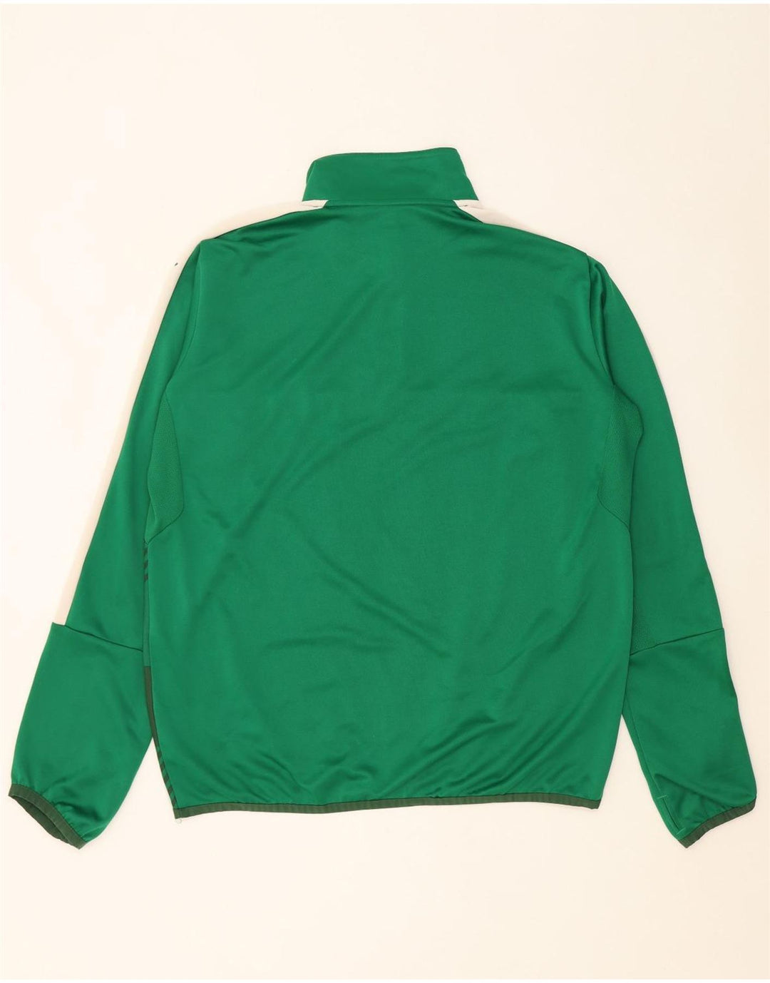 Puma Mens Zip Neck Pullover Tracksuit Top XL Green Colourblock Polyester