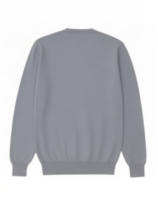 North Sails Mens V-Neck Jumper Sweater Medium Blue Cotton