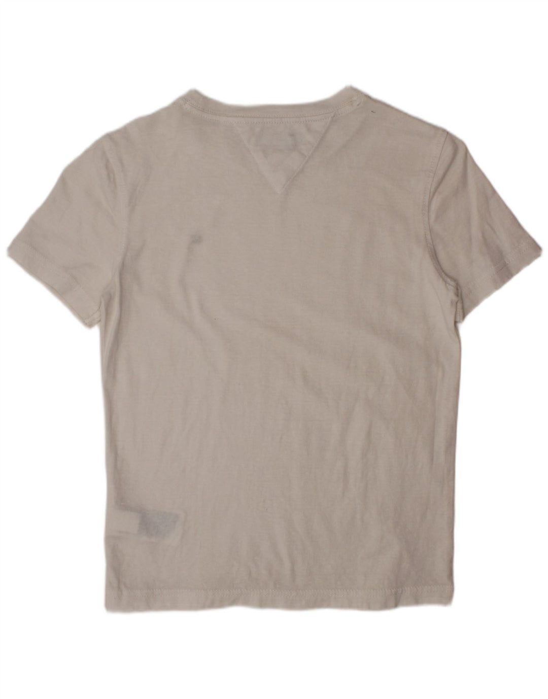 TOMMY HILFIGER Boys T-Shirt Top 7-8 Years White Cotton