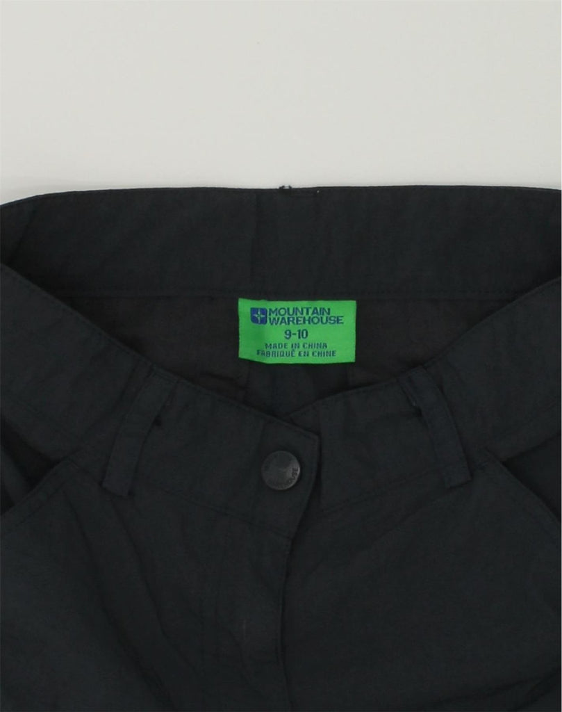 MOUNTAIN WAREHOUSE Boys Straight Chino Trousers 9-10 Years W24 L24 Black | Vintage Mountain Warehouse | Thrift | Second-Hand Mountain Warehouse | Used Clothing | Messina Hembry 