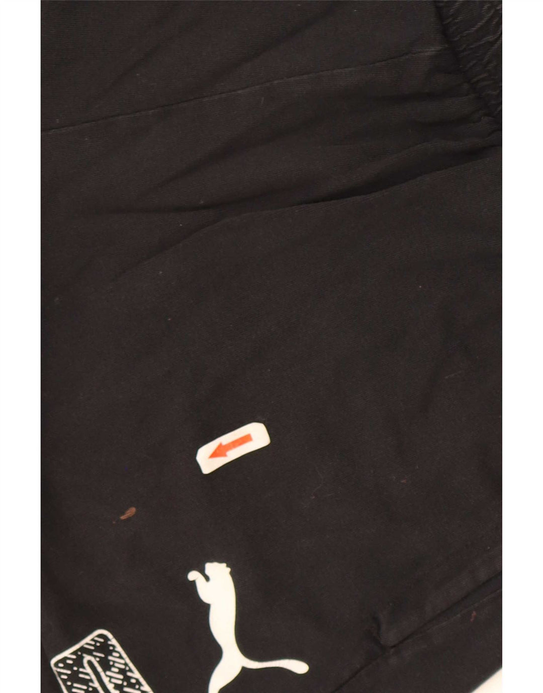 Puma Mens Graphic Sport Shorts Medium Black Cotton