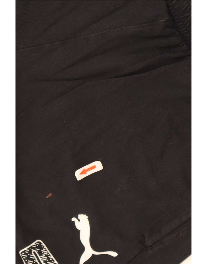 Puma Mens Graphic Sport Shorts Medium Black Cotton