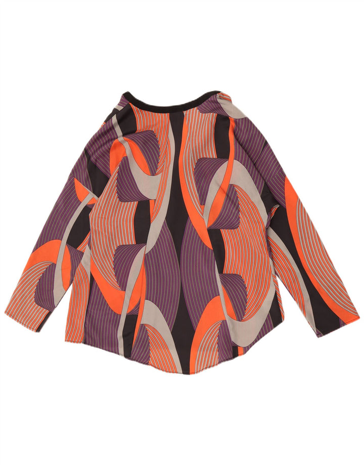 Fiorella Rubino Womens Top Long Sleeve UK 16 Large Multicoloured Geometric