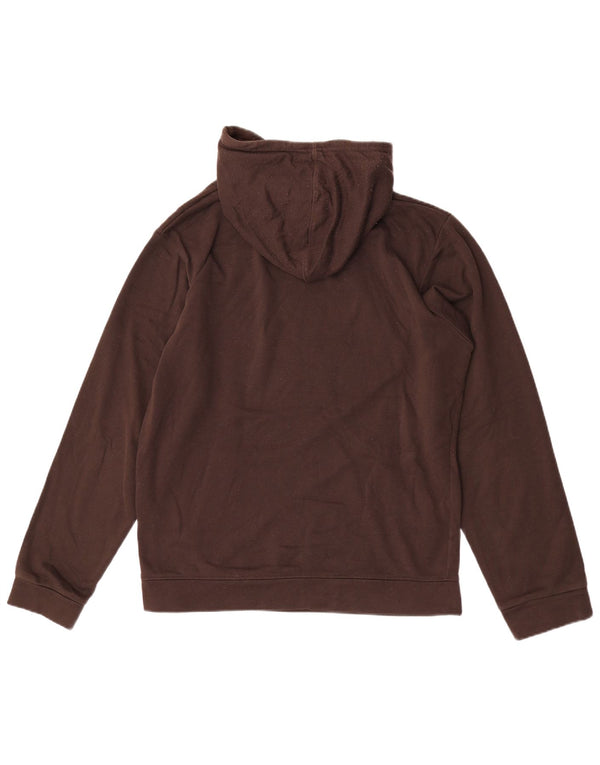 Jack & Jones Mens Graphic Hoodie Jumper XL Brown Cotton