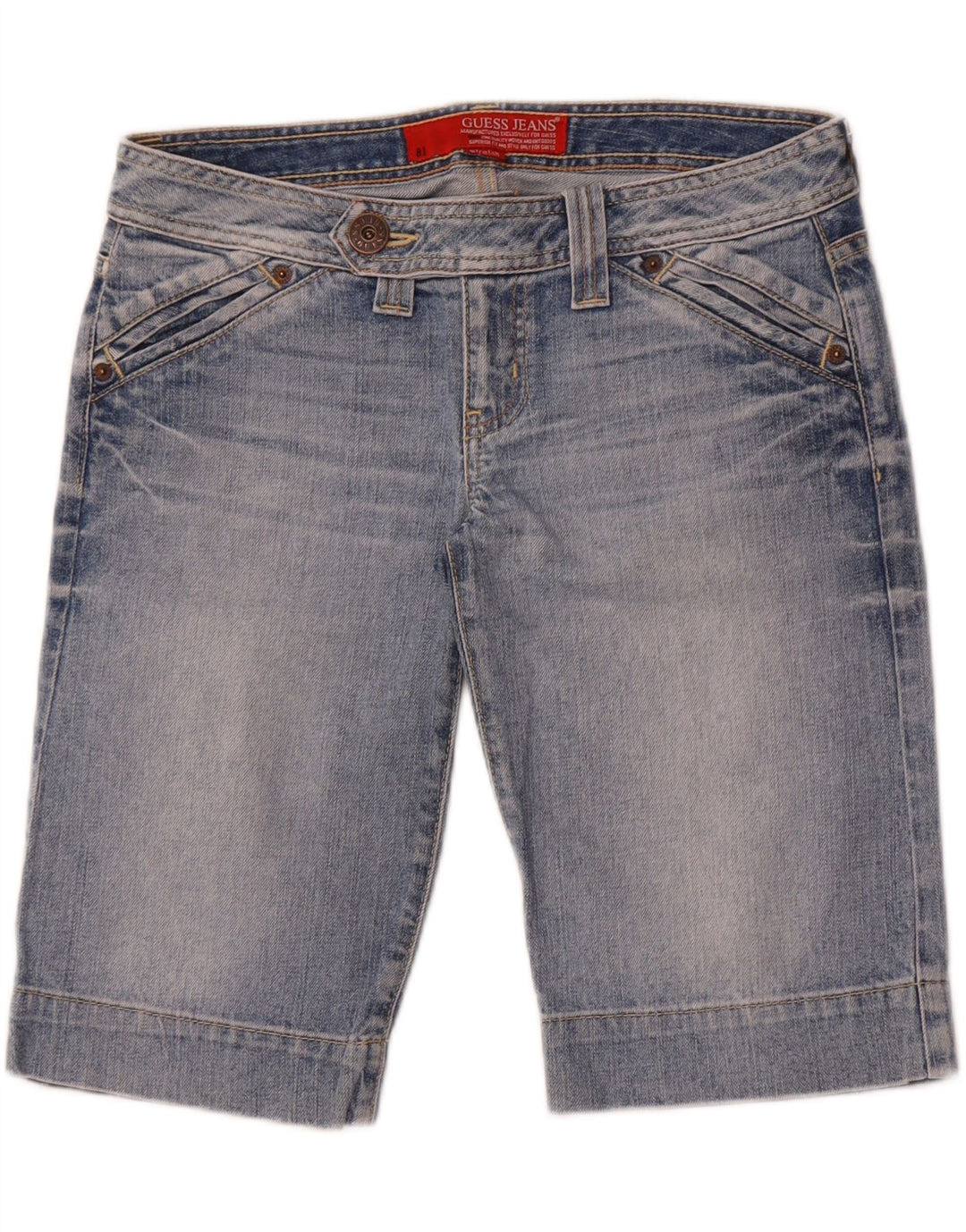 Guess Womens Denim Shorts  W27 Small Blue Cotton