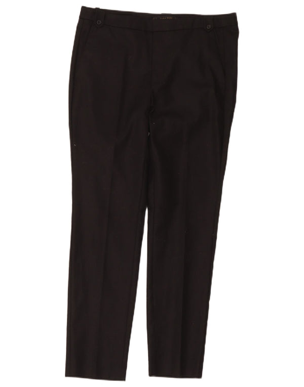 Zara Womens Slim Chino Trousers EU 38 Small W28 L26 Black Cotton
