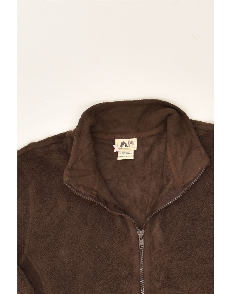 L.L.BEAN Womens Fleece Jacket UK 10 Small Brown Polyester | Vintage L.L.Bean | Thrift | Second-Hand L.L.Bean | Used Clothing | Messina Hembry 