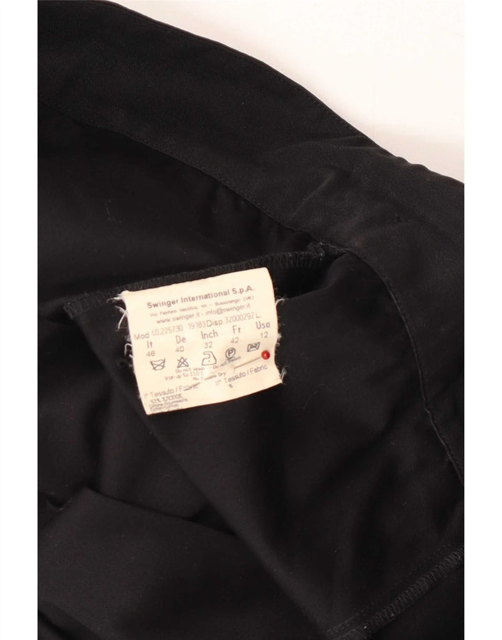 Roccobarocco Womens Bomber Jacket IT 46 Large Black Cotton