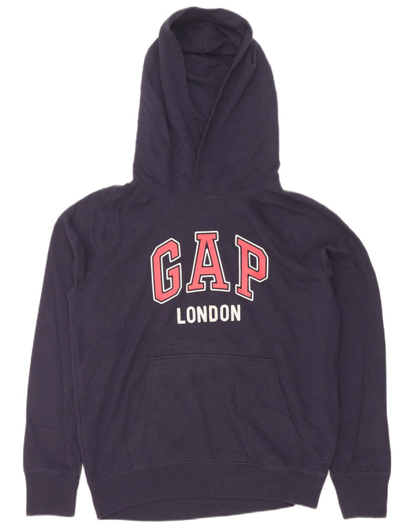 Gap Mens London Graphic Hoodie Jumper Small Navy Blue Cotton