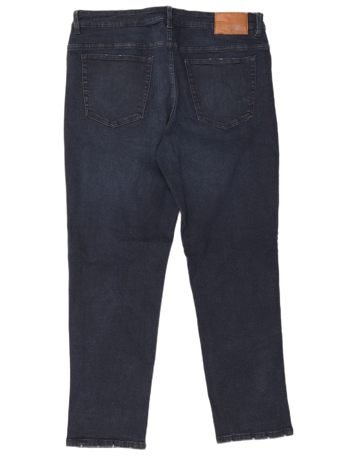 Dkny Mens Duane Straight Jeans W36 L30  Navy Blue Cotton