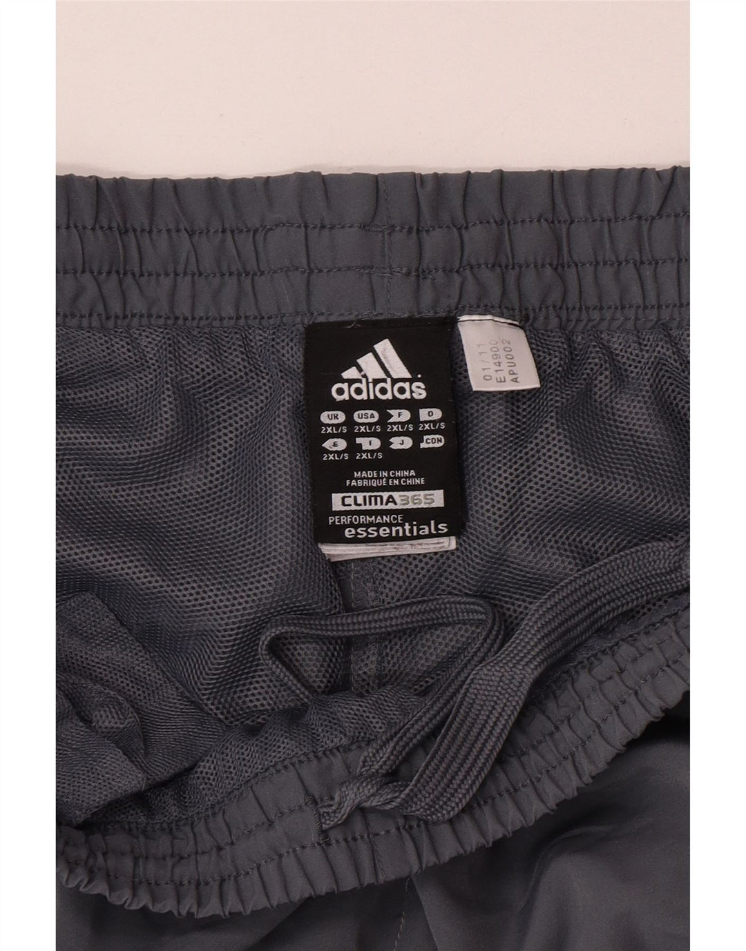 Adidas Mens Clima 365 Tracksuit Trousers 2XL  Grey Polyester