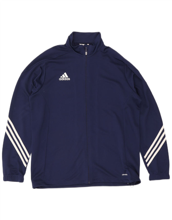 Adidas Mens Climalite Tracksuit Top Jacket XL Navy Blue Polyester