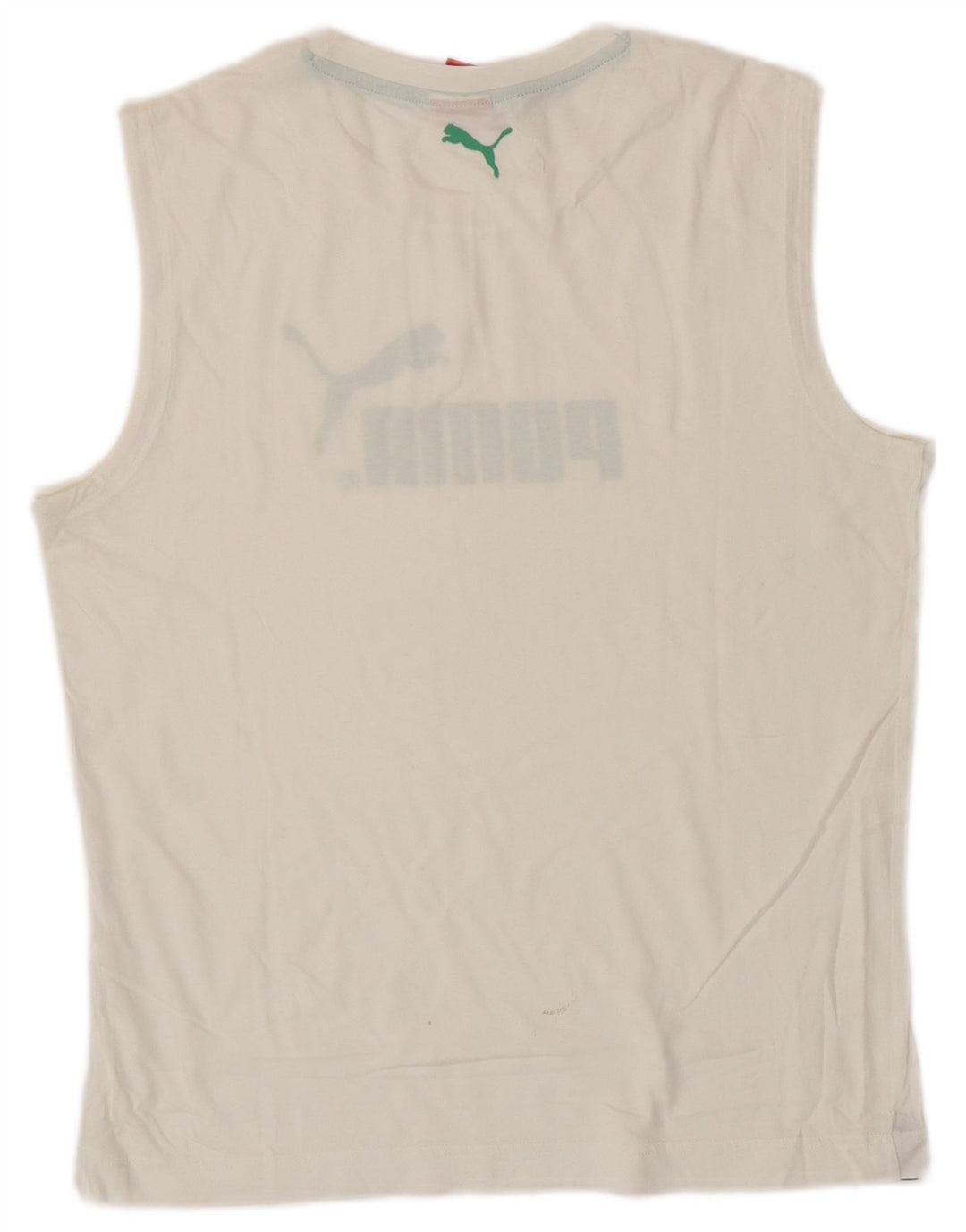 Puma Mens Graphic Vest Top Medium White