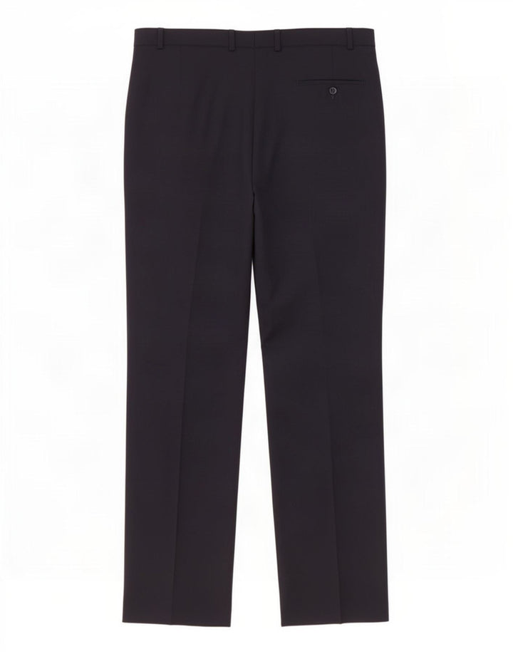 Marks & Spencer Mens Regular Fit Suit Trousers W38 L33 Navy Blue Polyester