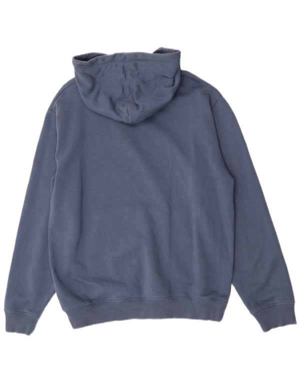 Napapijri Mens Geographic Graphic Hoodie Jumper Large Blue Cotton
