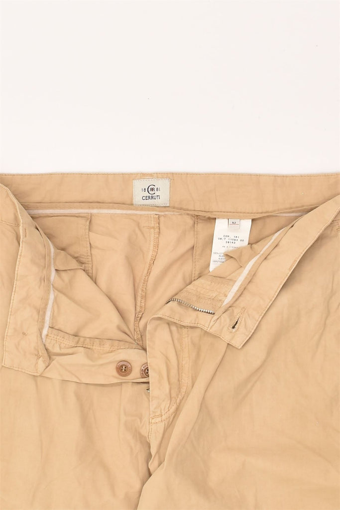 CERRUTI Mens Straight Chino Trousers IT 52 XL W36 L31  Beige Cotton | Vintage Cerruti | Thrift | Second-Hand Cerruti | Used Clothing | Messina Hembry 