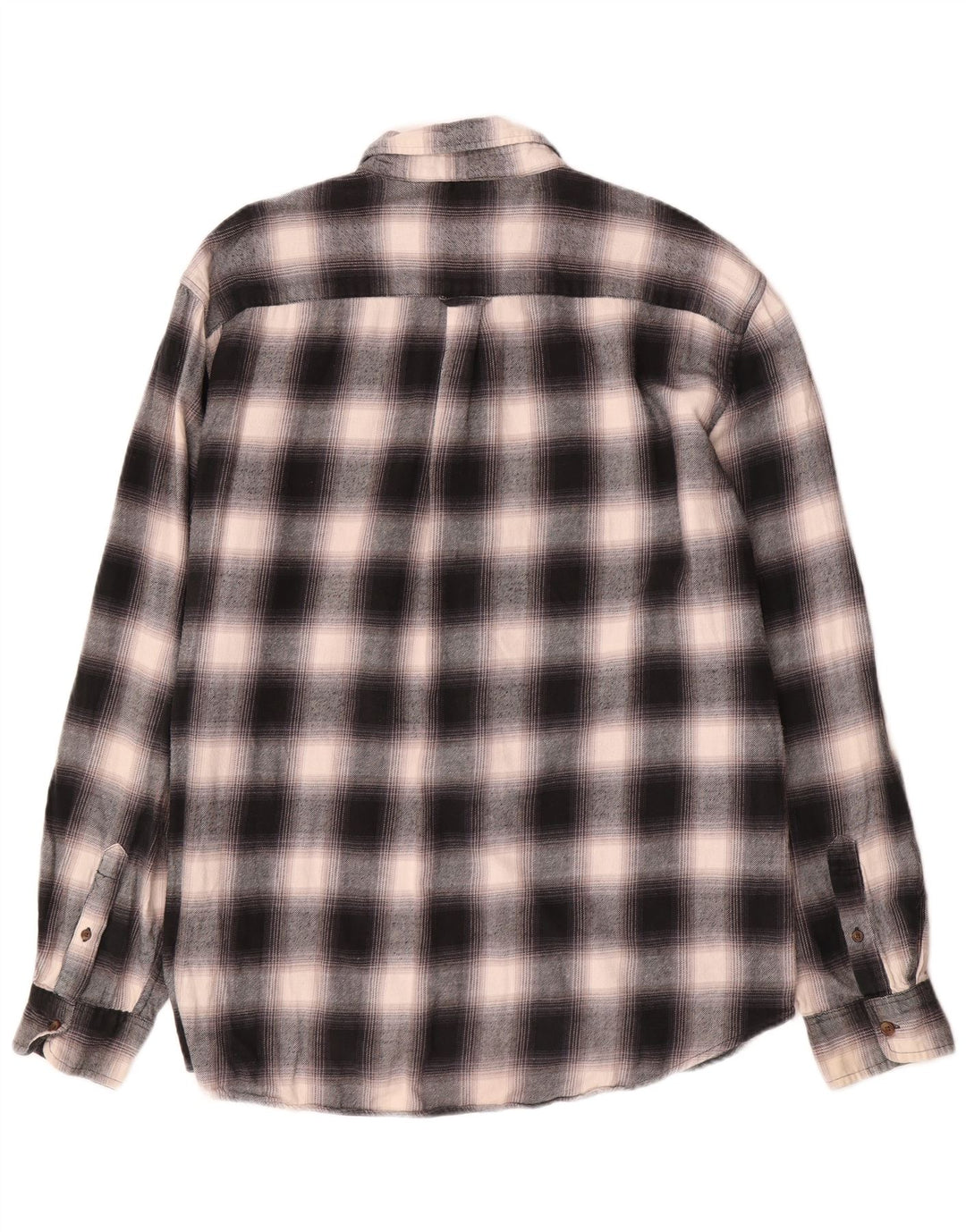 Chaps Mens Flannel Shirt 2XL Grey Check Cotton