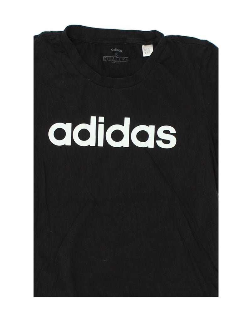 ADIDAS Womens Graphic T-Shirt Top UK 8/10 Small Black | Vintage Adidas | Thrift | Second-Hand Adidas | Used Clothing | Messina Hembry 