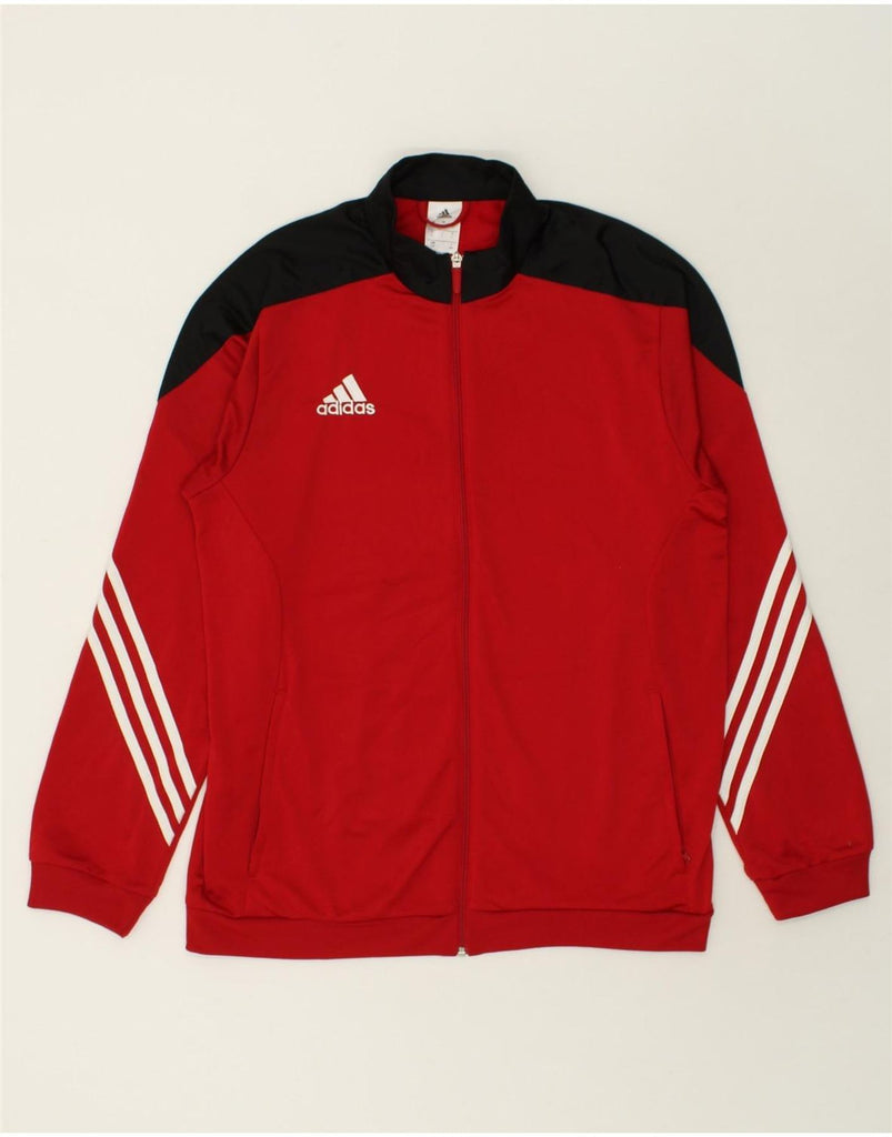 ADIDAS Mens Tracksuit Top Jacket Large Red Colourblock Polyester | Vintage Adidas | Thrift | Second-Hand Adidas | Used Clothing | Messina Hembry 