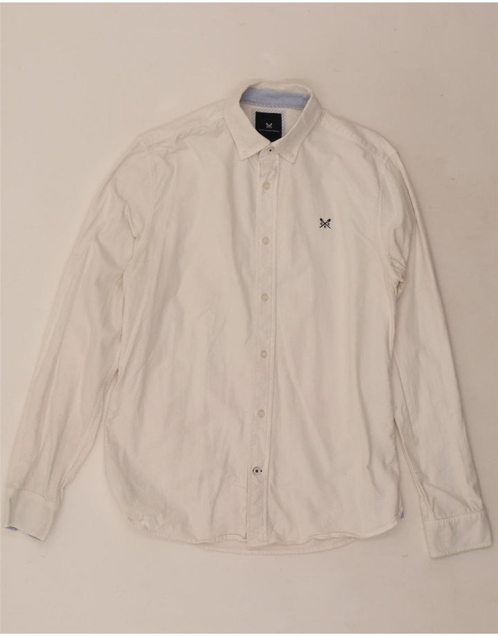 Crew Clothing Mens Slim Fit Shirt Small White Cotton