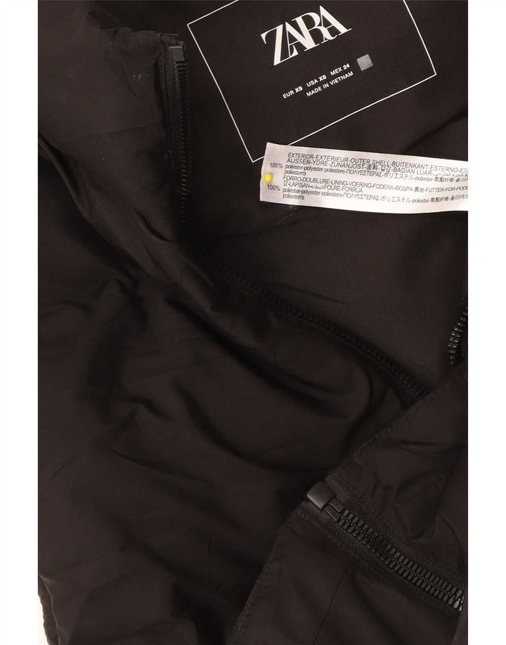 Zara Womens Oversized Padded Gilet UK 6 XS Black Polyester